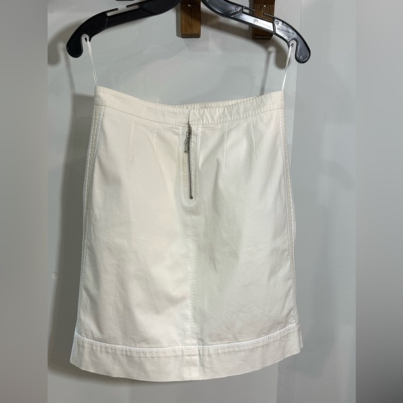 Louis Vuitton White Cotton Silk Lined Skirt FR 38 (US 6) - Picture 5 of 14